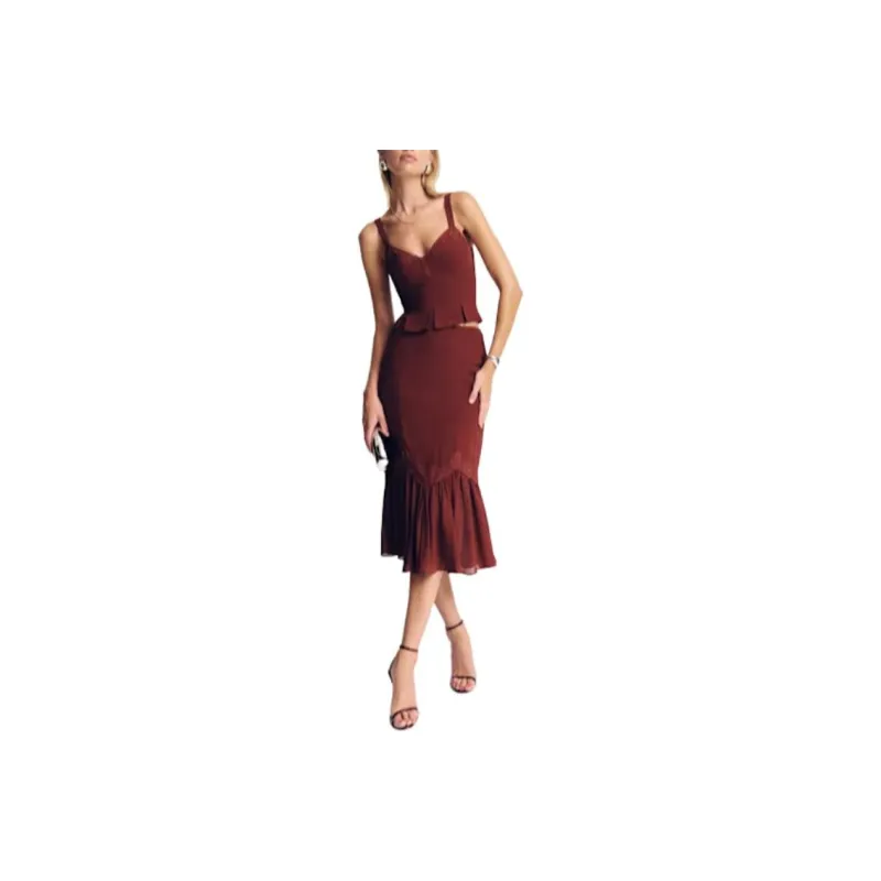 REFORMATION Skirt Set Women's Chianti Red-0