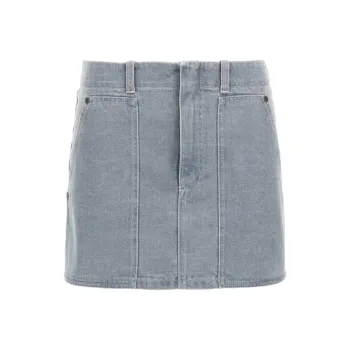 FENDI Ff Embossed Denim Mini Skirt