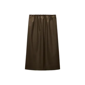 ZARA ZW Series Casual Long Skirts Women's Dark Khaki