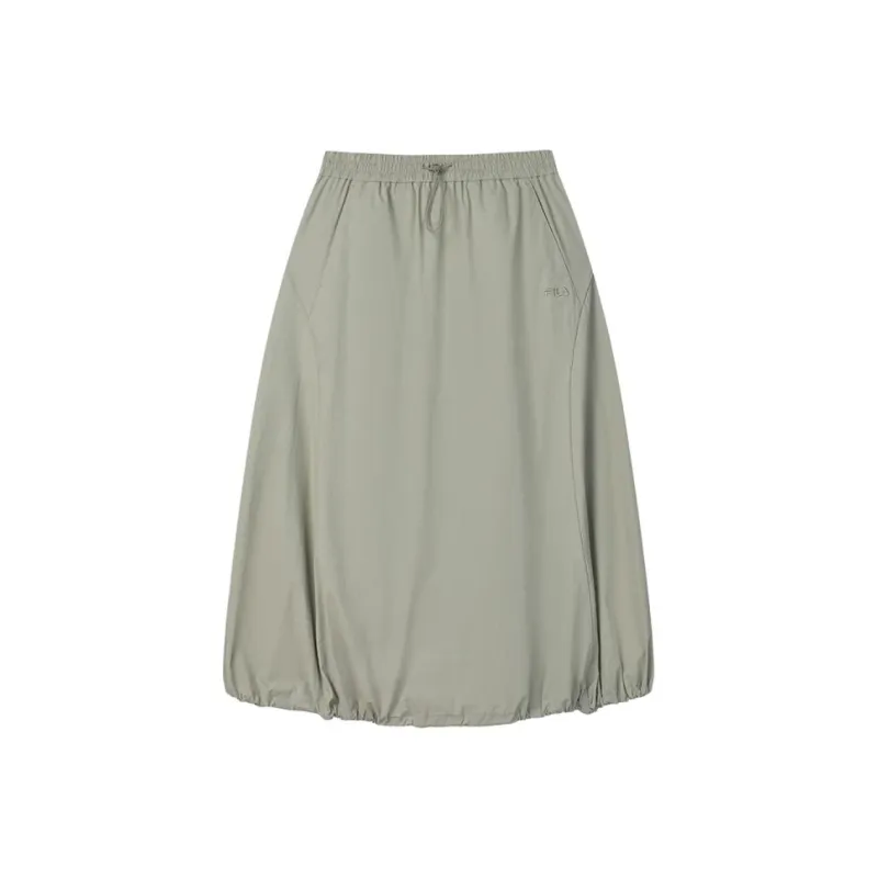 FILA ORIGINALE Casual Long Skirt Women's Green Khaki-0