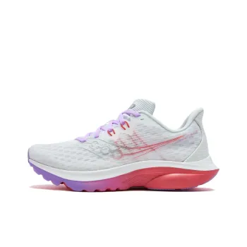 Saucony Kinvara16 Cushioning, Wear Resistant Low Top Casual Running Shoes Women's White Red