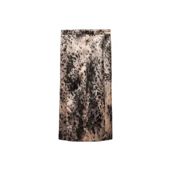 ZARA ZW Series Casual Long Skirts Women's Leopard Print