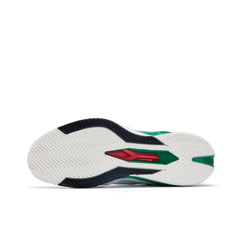 Wilson RUSH PRO 4.5 Cushioning Support Low Top Tennis Shoes Men's White Green-4