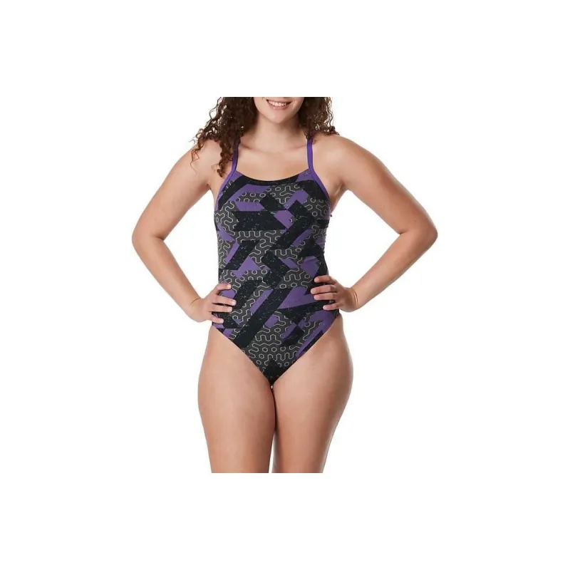 Speedo Ruse Blocks Flyback One piece Swimsuit Women's-10