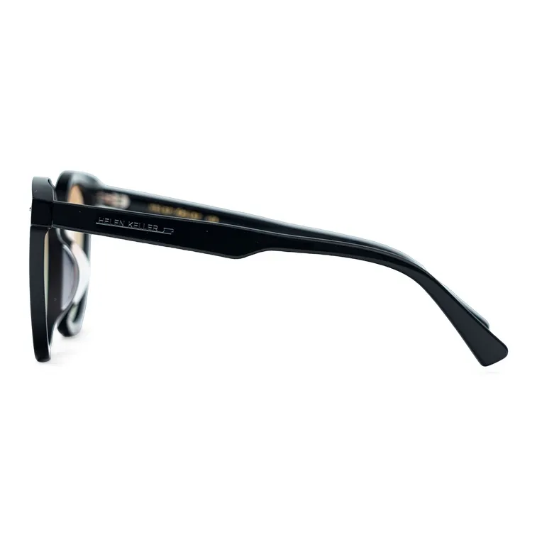 HELEN KELLER Plate Frame Round Sunglasses Unisex-3
