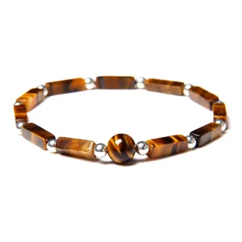 BYG Artificial Tiger's Eye Stone Bracelets Unisex