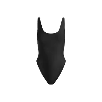 SKIMS SS25 SIGNATURE SWIM SCOOP NECK ONE PIECE One piece Swimsuit Women's ONYX/Onyx