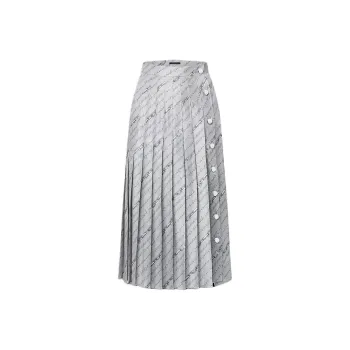 LOUIS VUITTON Chain Print Pleat Skirt