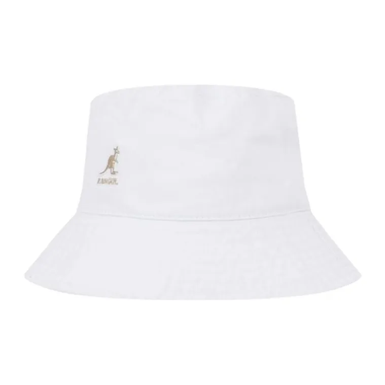 KANGOL Cotton Canvas Bucket Hats Unisex White-0