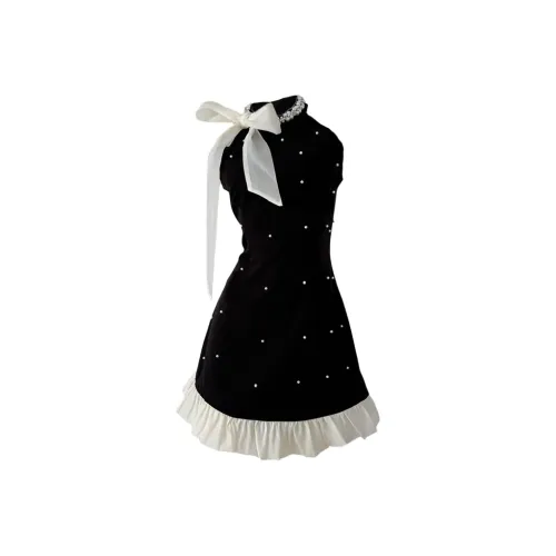 QYPRF Sleeveless Dresses Women's Black