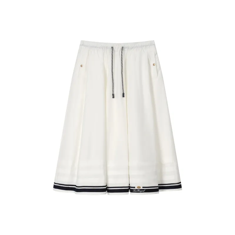 Teenie Weenie Casual Long Skirt Women's White-0