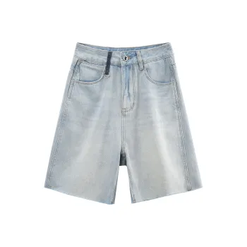 A Paradise For Awakening Denim Shorts Women's Light Blue