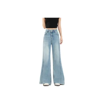 FAWENXIANGZI Jeans Women's Light Blue