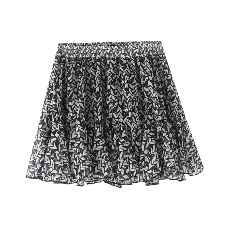 Ning Cai Yuer Casual Short Skirts Women's Black-0