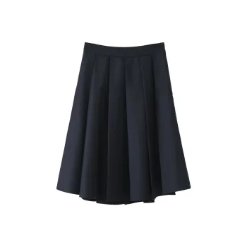 Fstudio Casual Long Skirts Women's Navy Blue