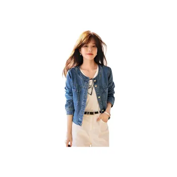 Mo Han Yi Mei Denim Jacket Women's Denim Blue