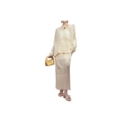 DESIGNER UNCLE Casual Long Skirts Women's Beige
