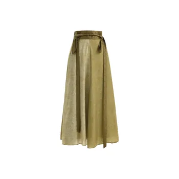 Snbl Casual Long Skirts Women's Green