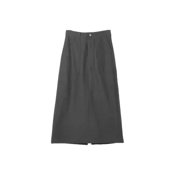 ZIMO Casual Long Skirts Women's Deep Navy Blue