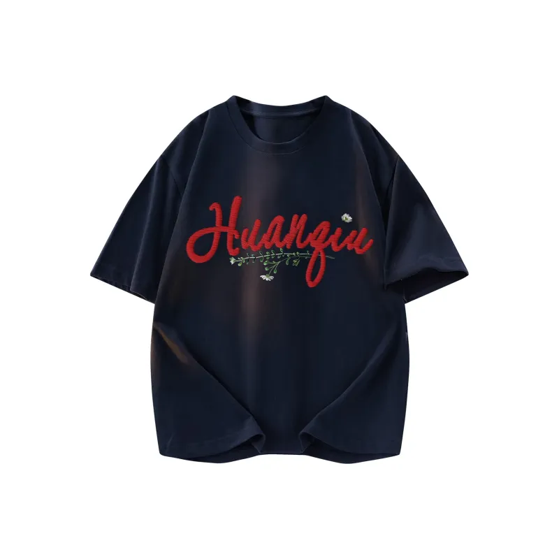 HUANQIU T Shirt Unisex Navy Blue-8