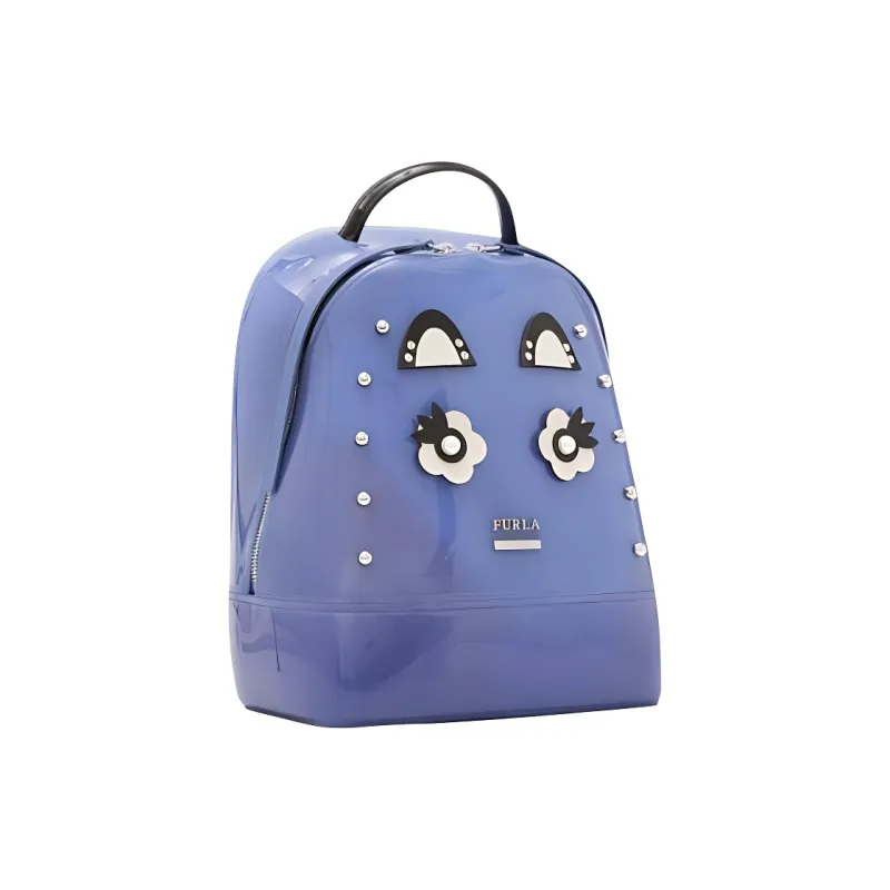 Furla Candy Rubber Jelly Bag Backpack Women's Blue-1