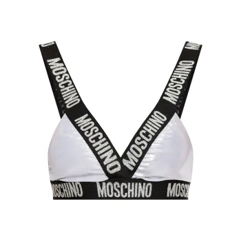 MOSCHINO Logo Band Swimsuit Top