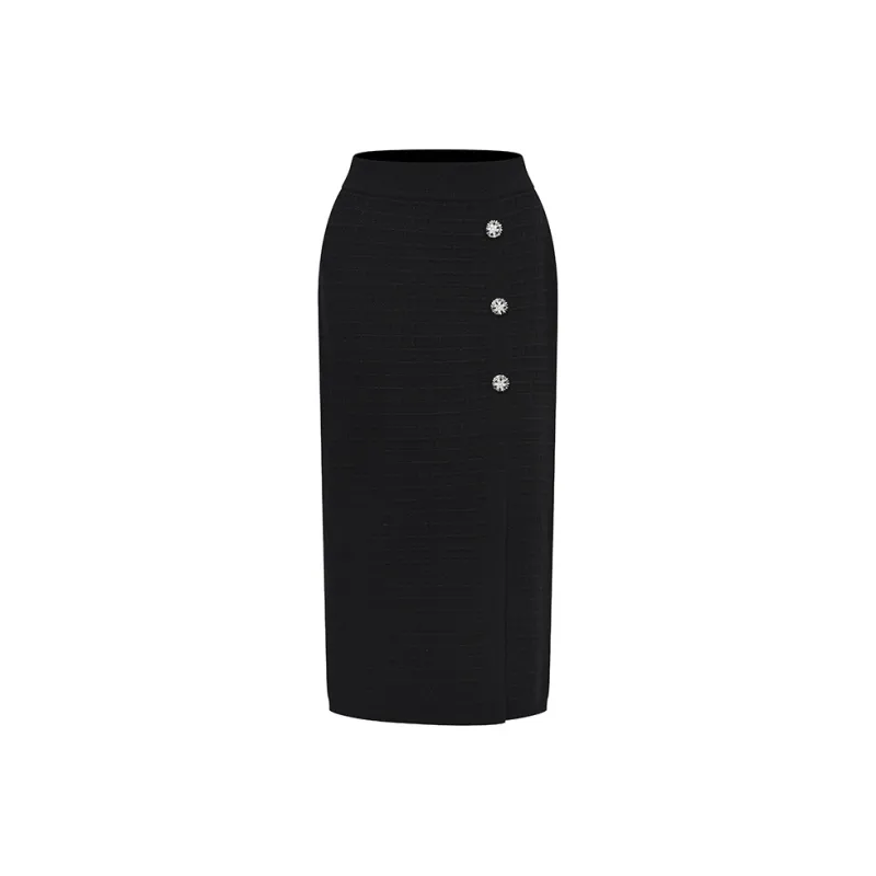 RARE CNY New Year's Collection Casual Long Skirts Women's Black-0