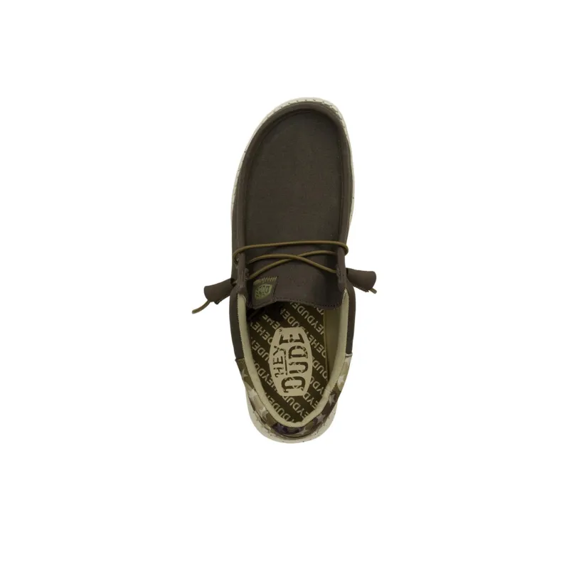 Heydude Wally Funk Americana Casual Shoes Men's Olive Green-2