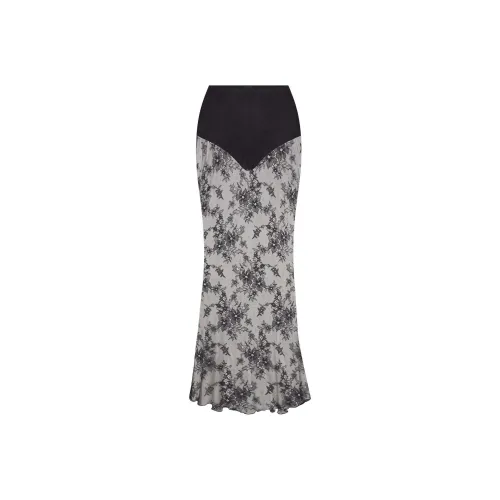 SKIMS LONG SKIRT Casual Long Skirt Women's ONYX/Agate
