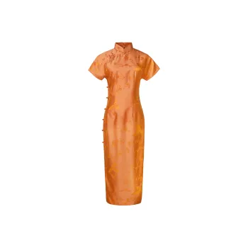 Clothes Cut By Time Cheongsam Women's Orange