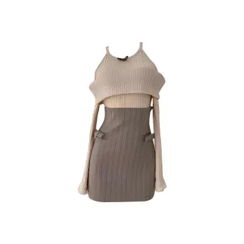 KKX Two Piece Skirt Sets Women's Khaki