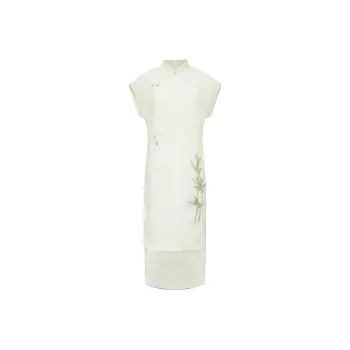 BBLLUUEE Cheongsam Women's Vanilla Apricot