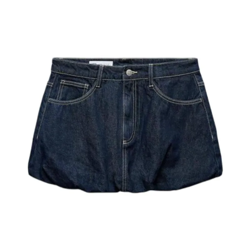 ZARA Trf Denim Short Skirts Women's Blue-0