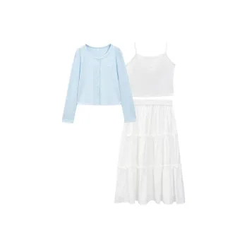 Love To Serve Skirt Set Women's Blue