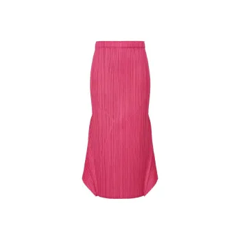 PLEATS PLEASE ISSEY MIYAKE FW24 Casual Long Skirt Women's Bright Pink