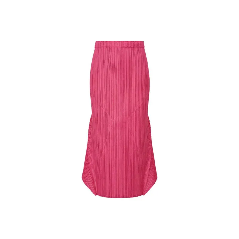 PLEATS PLEASE ISSEY MIYAKE FW24 Casual Long Skirt Women's Bright Pink-0
