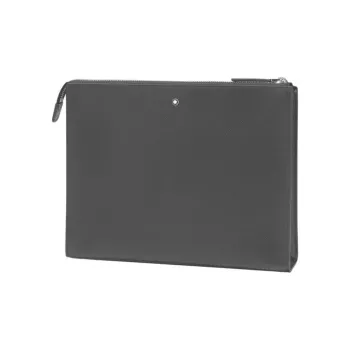 MONTBLANC Leather Clutch Men's Dark Gray