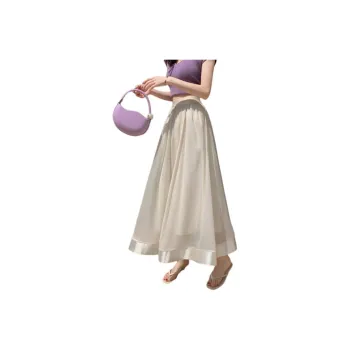 HTHK Casual Long Skirt Women's Khaki