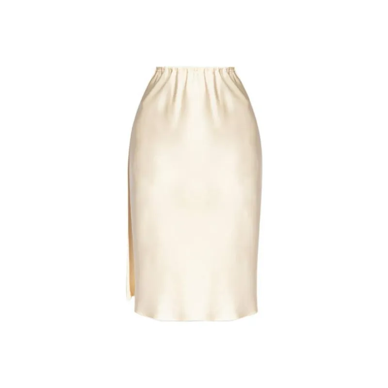 JIL SANDER Flared Satined Midi Skirt-0