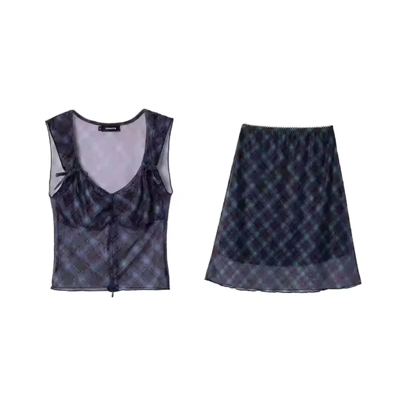 TOOOLAZY Skirt Set Women's Purple-0
