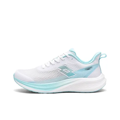 LOTTO Shock Absorbing, Non Slip, Wear Resistant, Breathable And Lightweight Low Top Running Shoes Men's White Blue