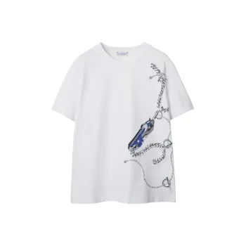 Burberry Knight Printed Crewneck T Shirt