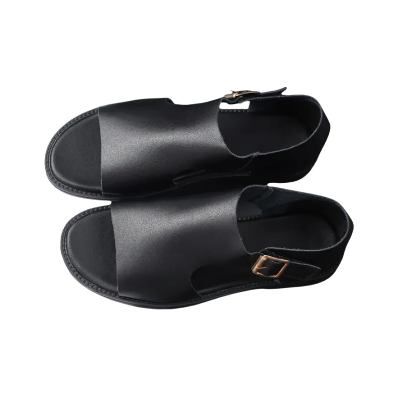 A Fairy Tale Of A Pair Of Shoes One Strap Sandals Men's Black-4