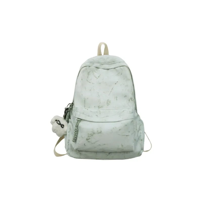 Yalu Nylon Backpack Unisex Black/Ecru/Yellow/Pink/Light Purple/Light Green-32