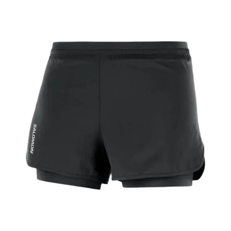 SALOMON CROSS CROSS 2IN1 Sports Shorts Women's Black-0