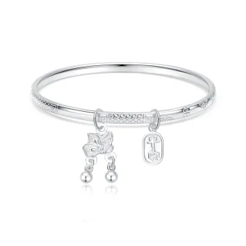 7℃ 999 Fine Silver Sterling Silver Bracelets Unisex