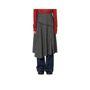 PUBLIC TOKYO FW24 Casual Long Skirt Women's Gray