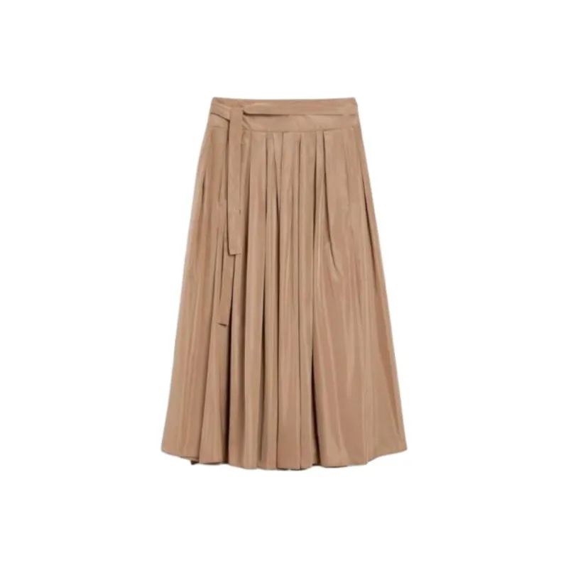MaxMara Gea High Waist Pleated Skirt-0