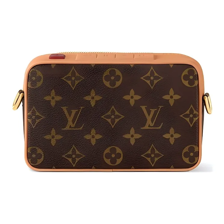 LOUIS VUITTON Cow Leather With Coated Canvas Wallet, Crossbody Bag, Shoulder Bag Men's Brown-1