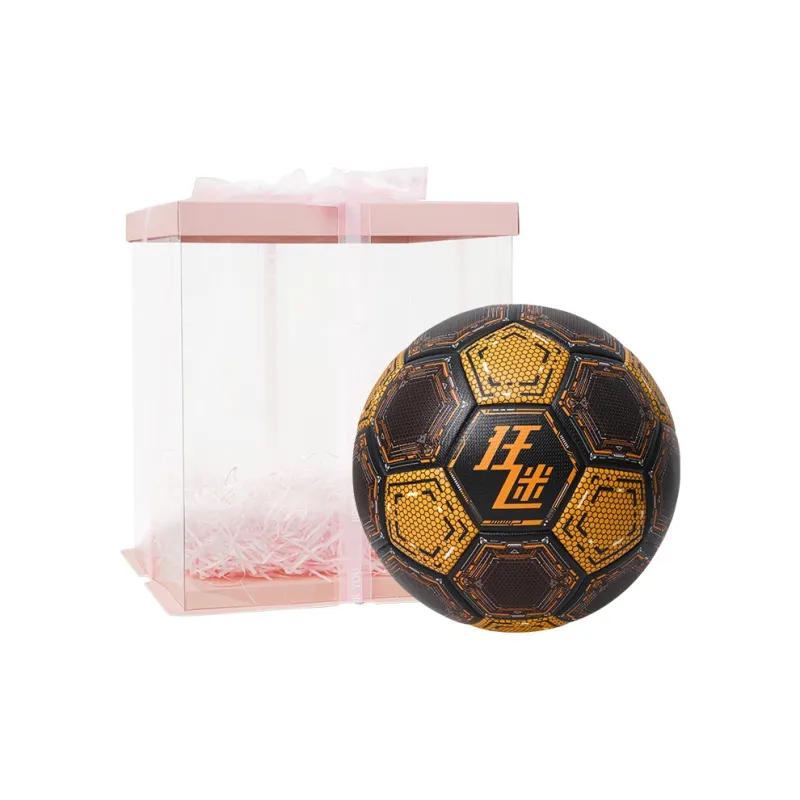 Kuangmi Size 5 Soccer PU Seamless Thermal bonding Unisex Black Gold-21